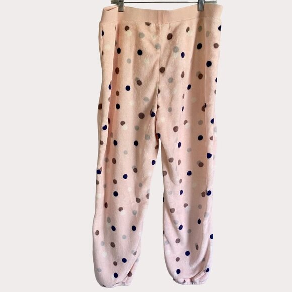 Bearpaw 2 Piece Pink Polka Dot Pajamas Snuggly Soft Women's XL - Picture 5 of 9